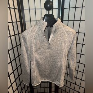 Eddie Bauer Gray Half Zipper Pullover Sweatshirt Size M